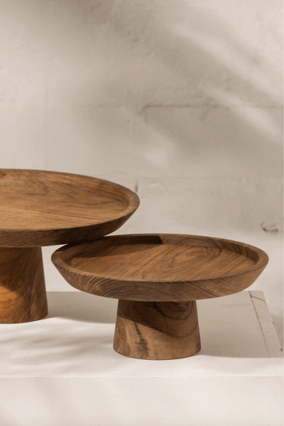 Jali Wooden Cake Stand Small