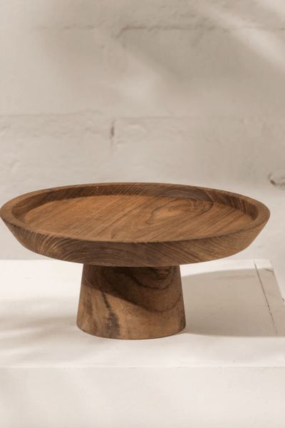 Jali Wooden Cake Stand Small