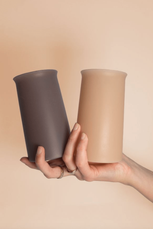 Porter Green Latte + Donkey |Stegg| Silicone Unbreakable Highball Glasses