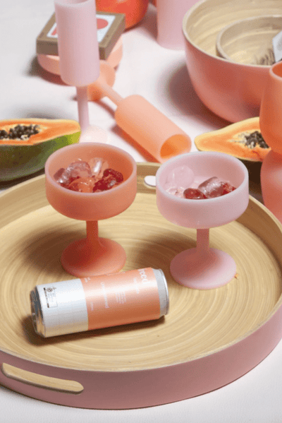 Porter Green Peach + Petal | Mecc | Silicone Unbreakable Cocktail Glasses