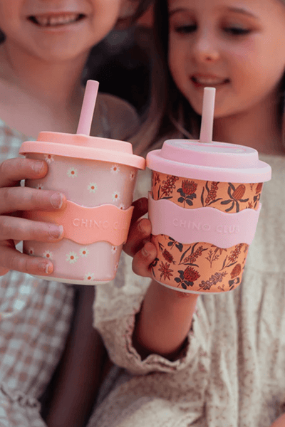 Chino Club Pink Daisy Kids Keep Cup 8oz
