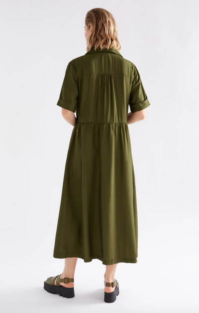 Elk The Label Eine Shirt Dress Bright Olive