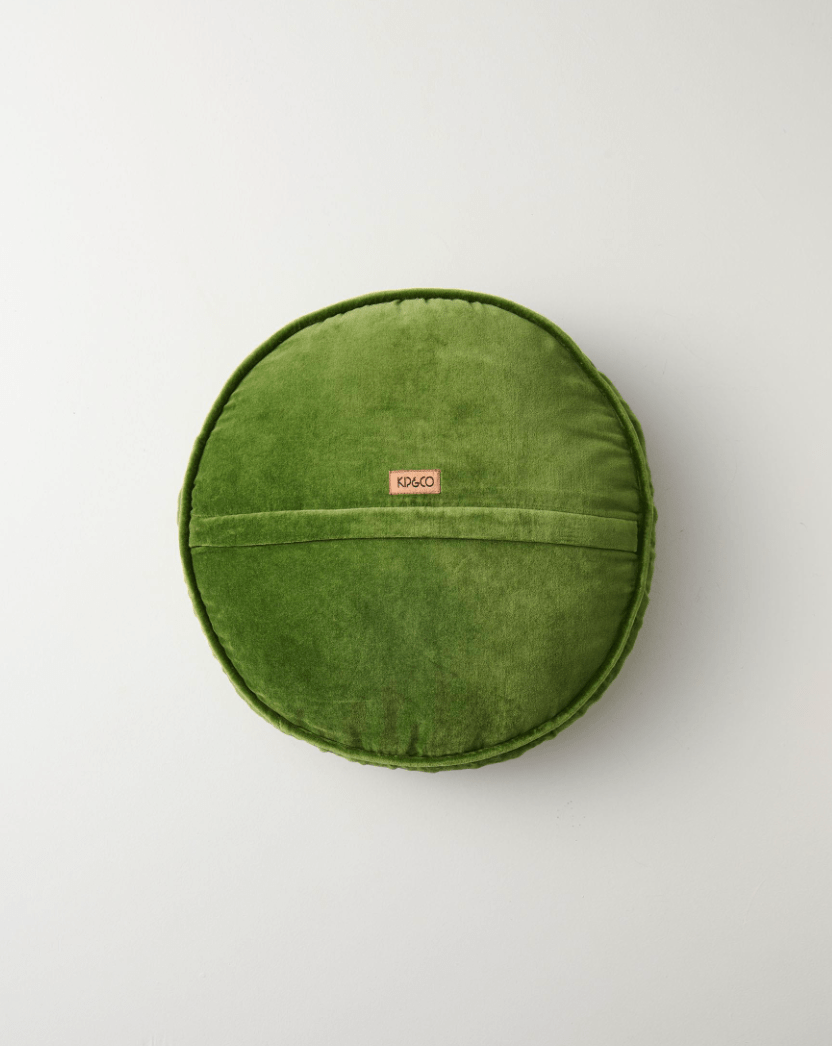 Kip and Co Campsite Velvet Pea Cushion