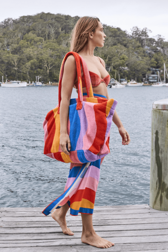 Kip and Co Surfs Up Terry Oversized Beach Bag