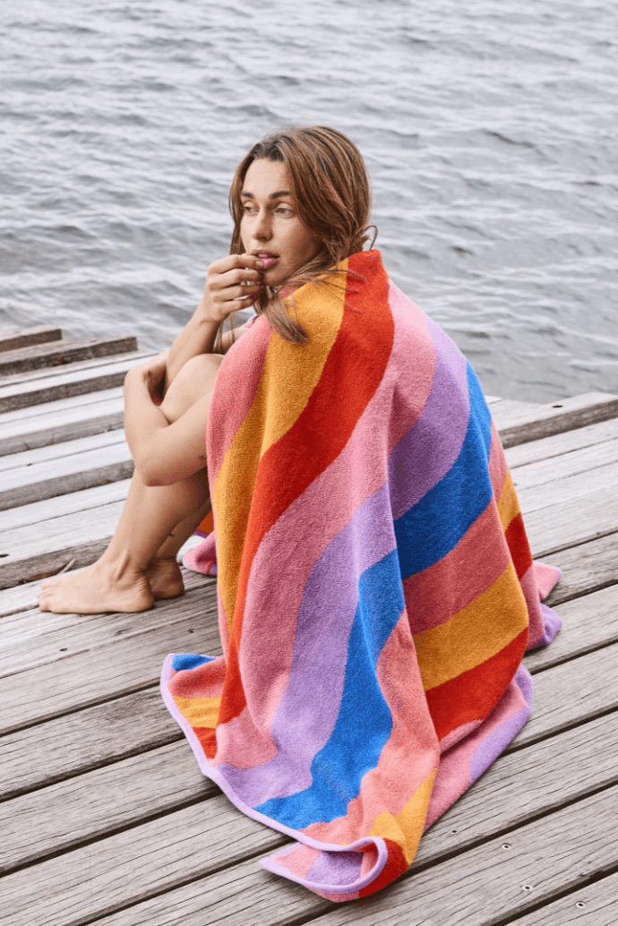 Kip and Co Surfs Up Terry Beach Towel