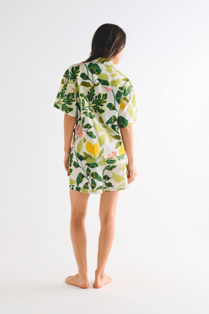 Kip and Co Wander Adult Organic Cotton Short Sleeve Shirt & Short Pyjama Set
