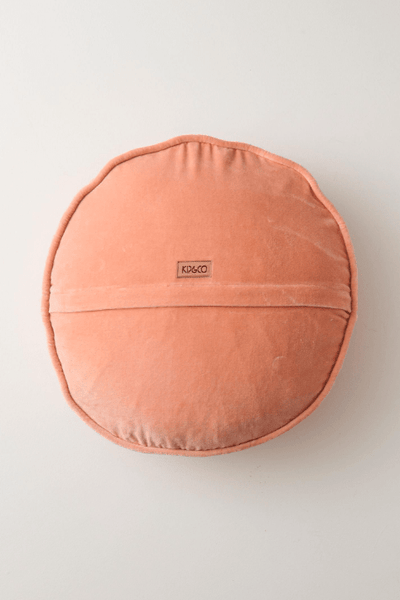 Kip and Co Peach Velvet Pea Cushion