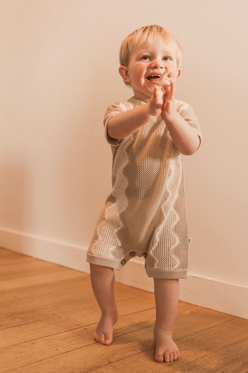 Kynd Baby Slouchy Mesh Knit Romper-Shell