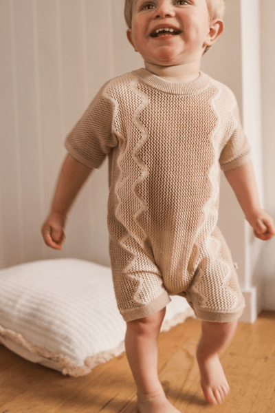 Kynd Baby Slouchy Mesh Knit Romper-Shell
