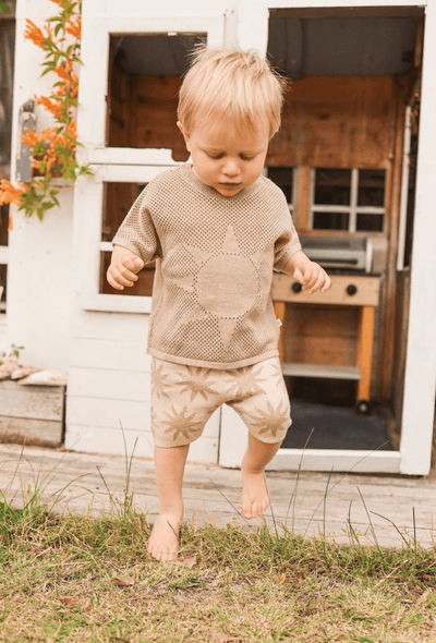 Kynd Baby Jacquard Knit Bike Short-Sunset