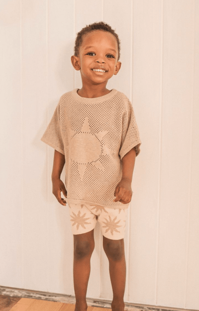 Kynd Baby Jacquard Knit Bike Short-Sunset