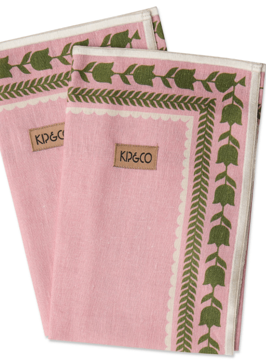 Kip and Co Flower Chain Embroidered 4P Napkin Set