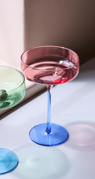 Kip and Co Blue Robin Margarita Glass 2P Set
