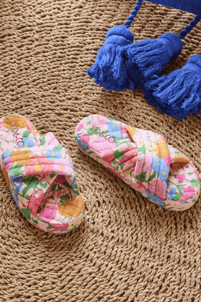 Kip and Co Follow The Sun Quilted Velvet Adult Slippers