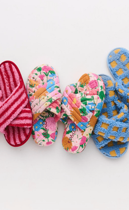 Kip and Co Follow The Sun Quilted Velvet Adult Slippers