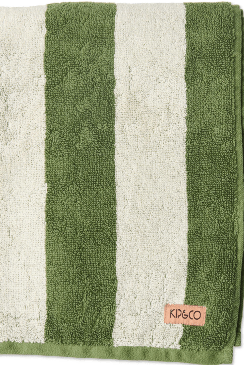 Kip and Co Moss Stripe Terry Bath Towel