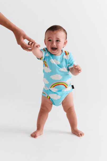 Kip and Co Cloudy Dayz Organic Short Sleeve Romper
