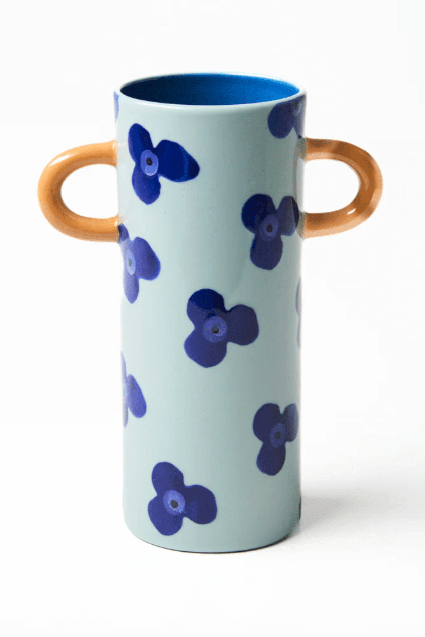Jones and Co Griffe Navy Sky Floral Bud Vase