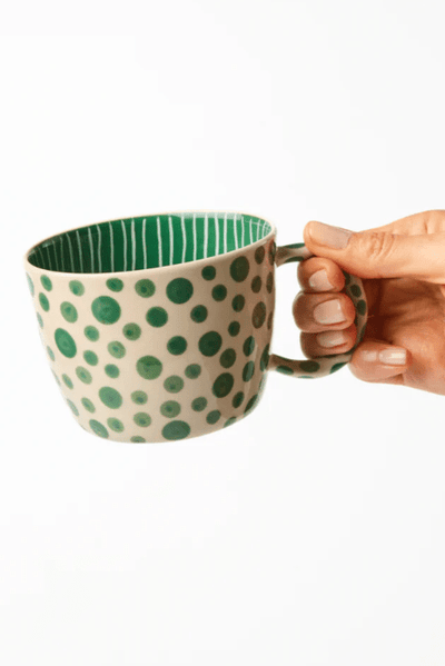 Jones and Co Chino Mug Green Spot