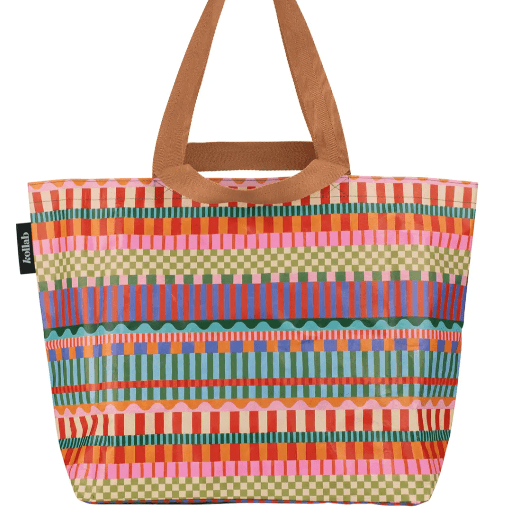 Kollab Shopper Tote Blocks and Stripes