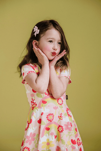 Rock Your Kid Waisted Dress Coral