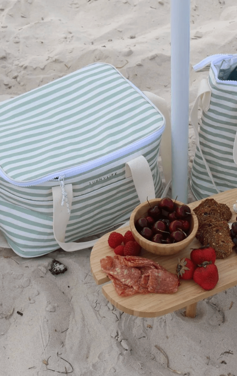 Sunny life Light Cooler Bag-Sea Sage Stripe