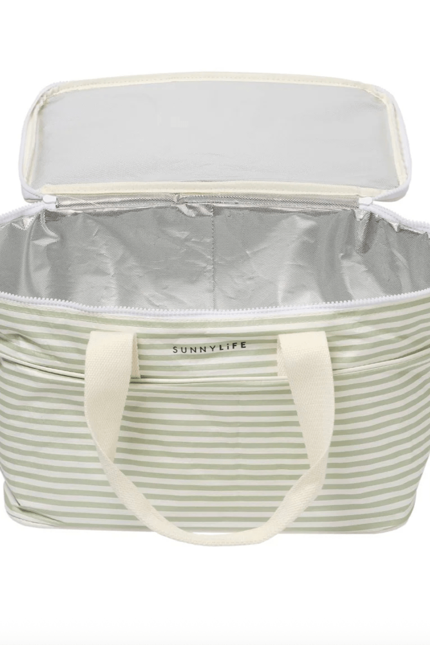 Sunny life Light Cooler Bag-Sea Sage Stripe