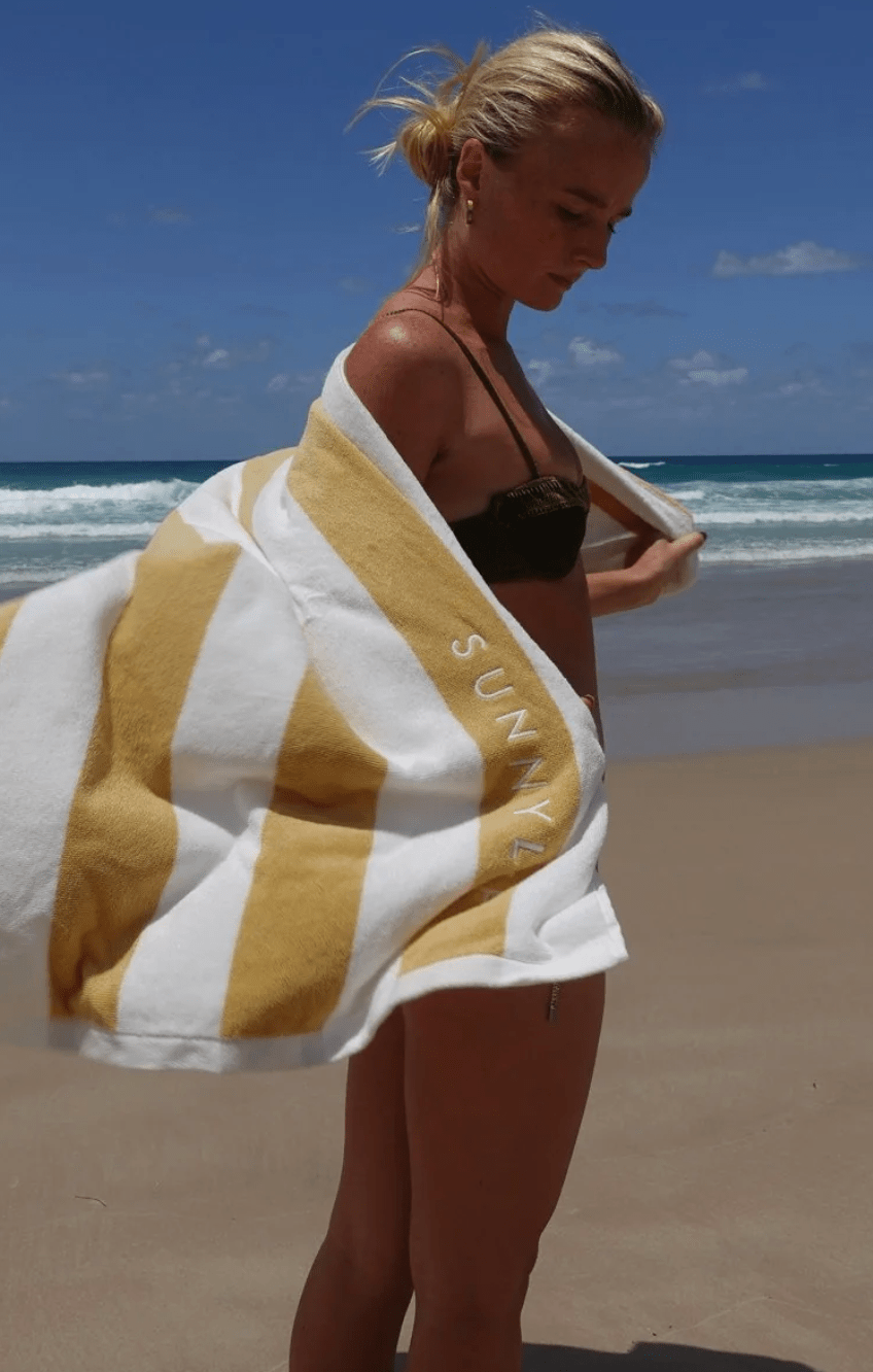 Sunny life Beach Towel- Butternut