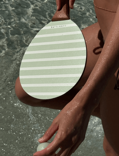 Sunnylife Vintage Beach Paddles Sage Stripe