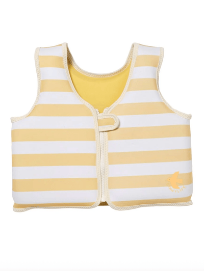Sunny life Kids Swim Vest Sammy the Seagull- Mustard Stripe