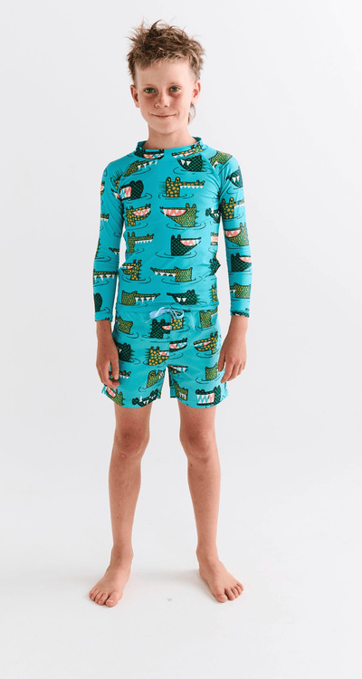 Kip and Co Crocodile Rock Green Boardies