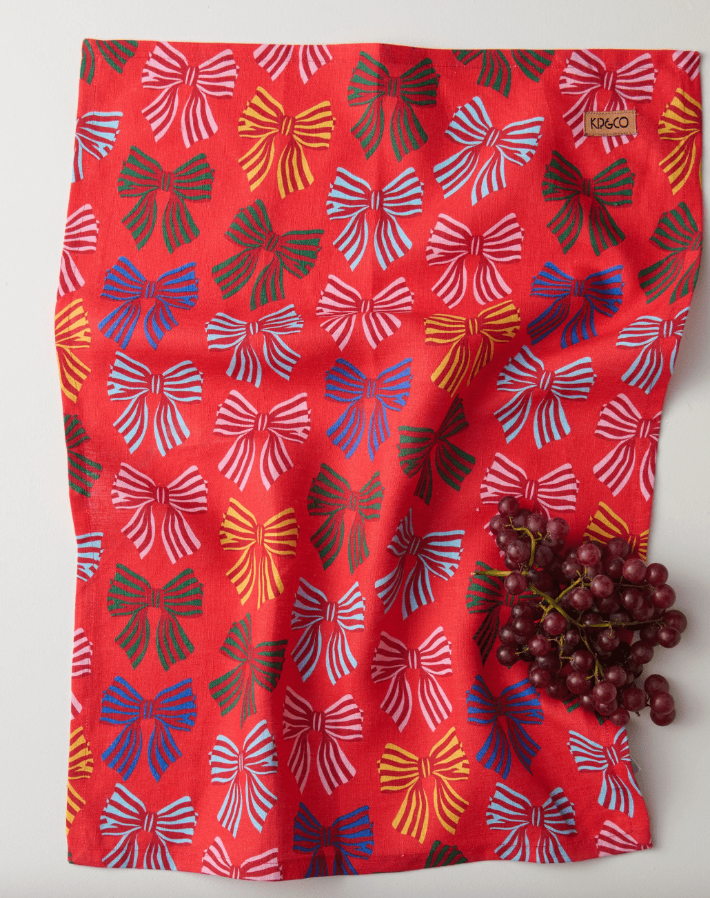 Kip and Co Festive Bow Tea Towel