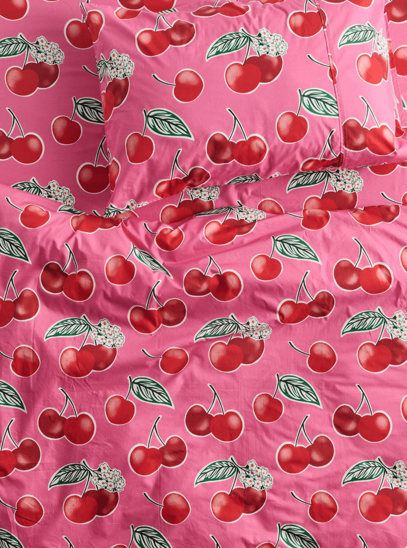 Kip and Co Cherry Blossom Organic Cotton Pillowcase