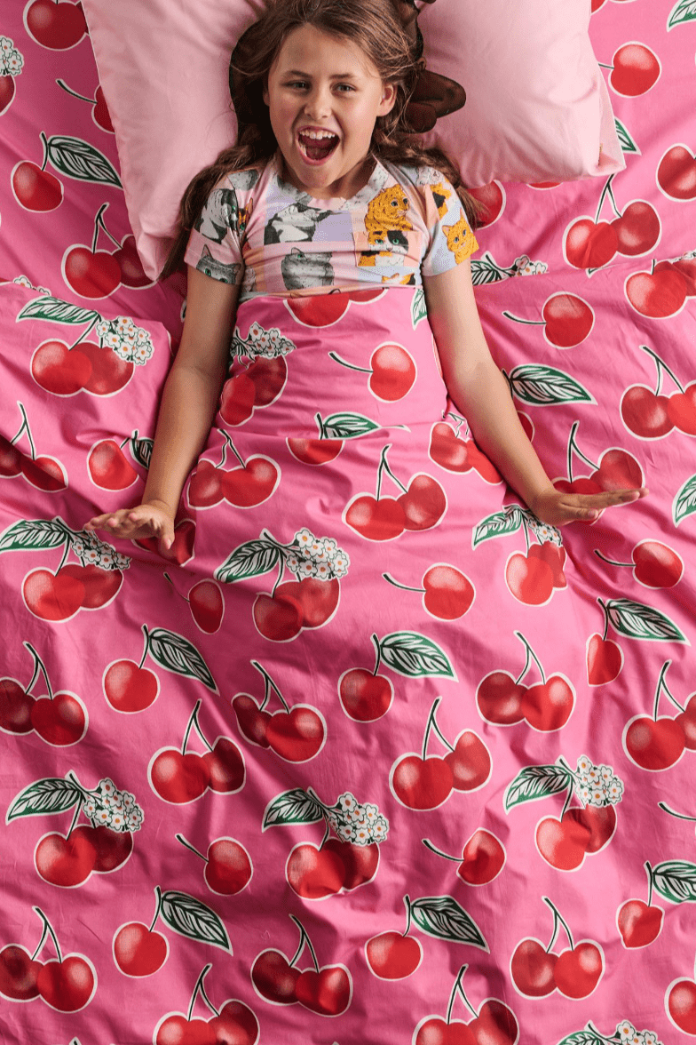 Kip & Co Cherry Blossom Organic Cotton Single Quilt Cover