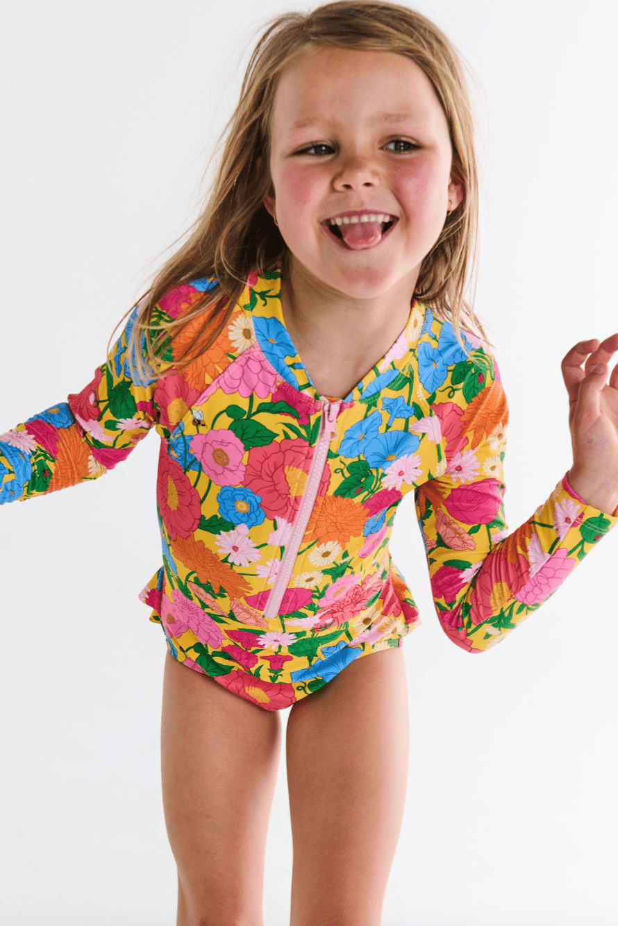 Kip and Co Follow The Sun Yellow Long Sleeve Bathers