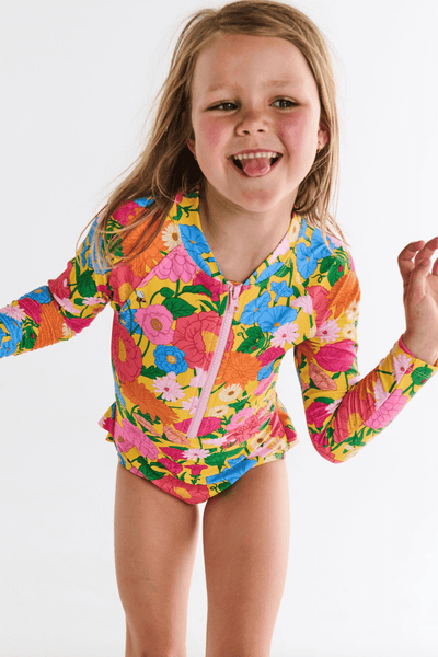 Kip and Co Follow The Sun Yellow Long Sleeve Bathers