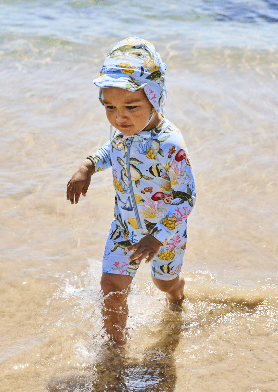Kip and Co Reef Life Baby Long Sleeve Zip Bathers