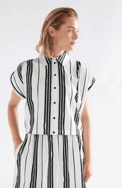 Elk The Label Reza Shirt Fez Print White