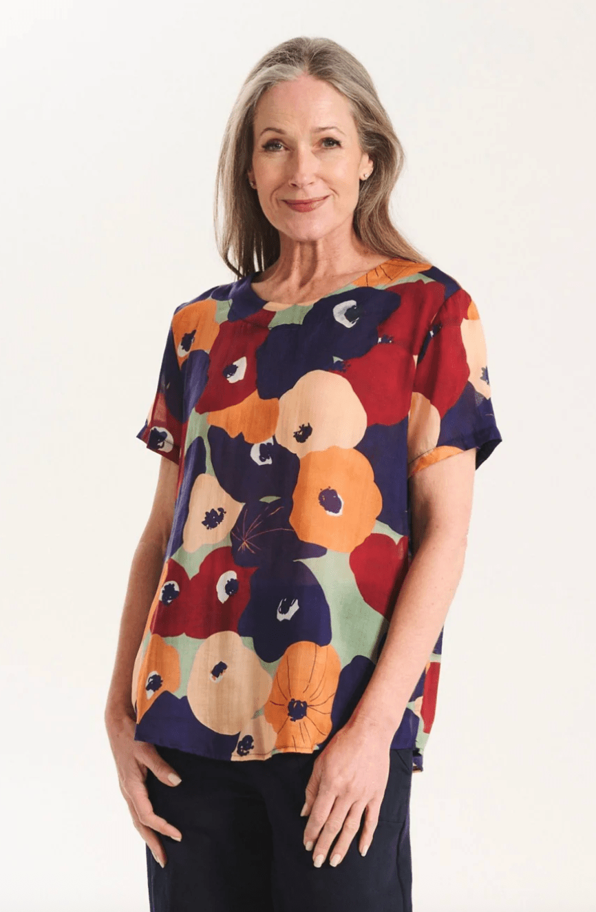 Olga De Polga Zahara Top Peach in Cotton Voile