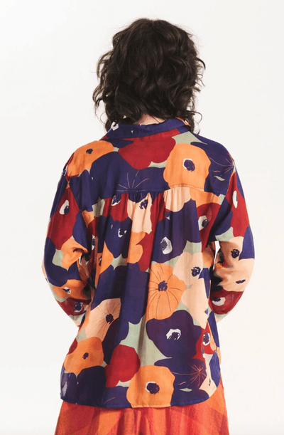 Olga De Polga Zahara Shirt Peach in Cotton Voile