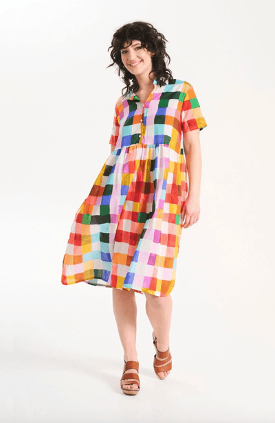 Olga De Polga Tessera Villa Dress Long Medina in Cotton Voile