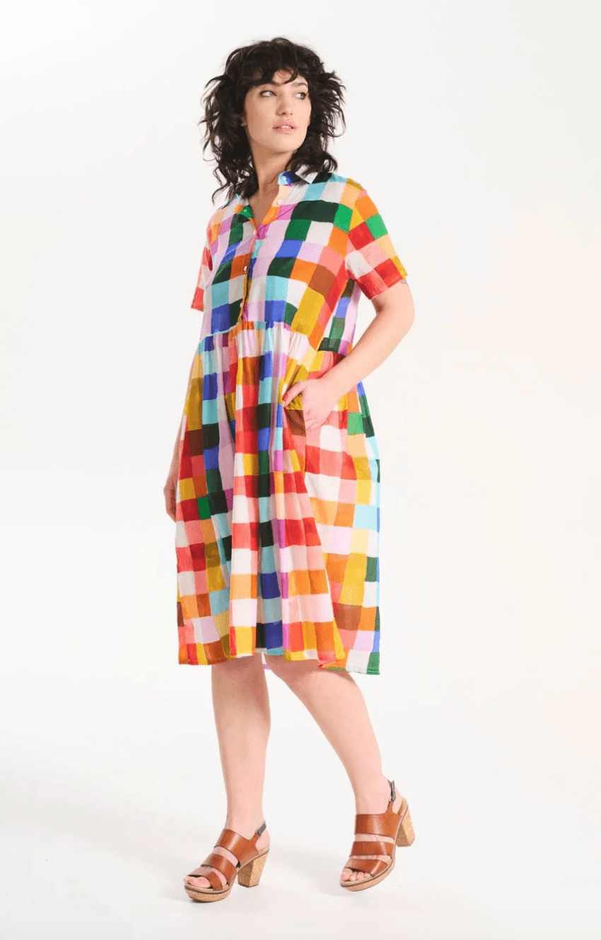 Olga De Polga Tessera Villa Dress Long Medina in Cotton Voile