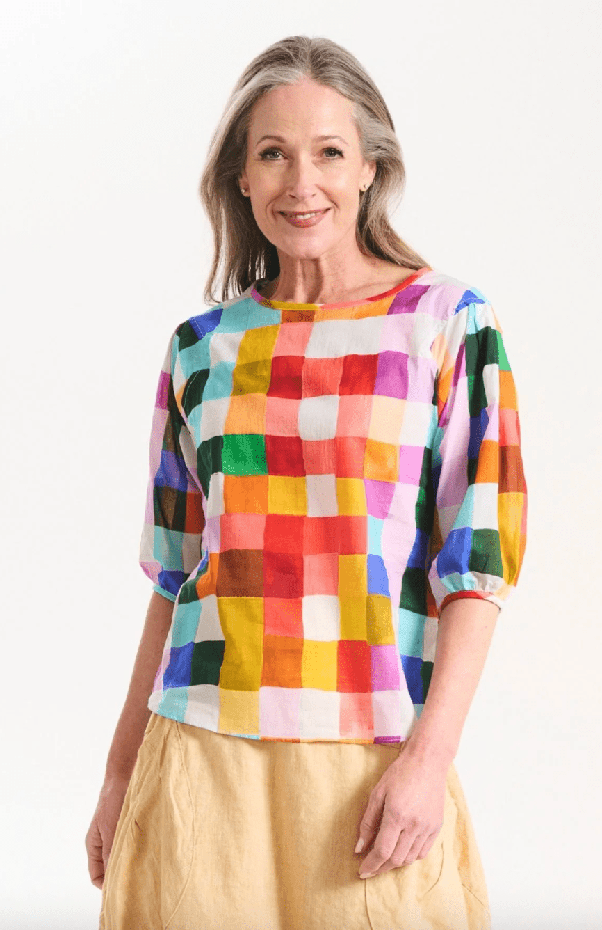 Olga De Polga Tessera Blouse Medina in Cotton Voile
