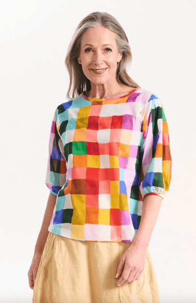 Olga De Polga Tessera Blouse Medina in Cotton Voile