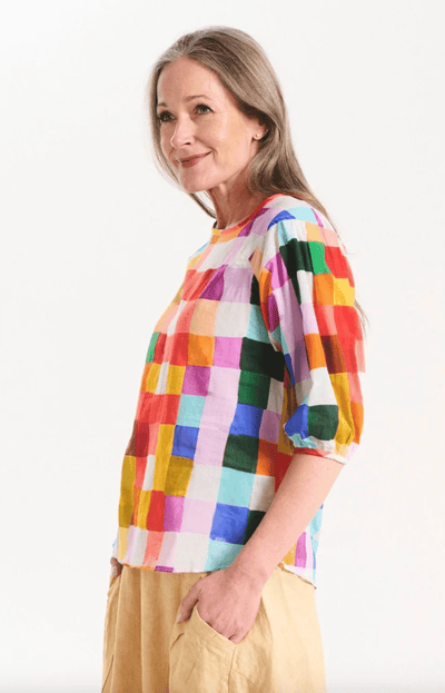 Olga De Polga Tessera Blouse Medina in Cotton Voile