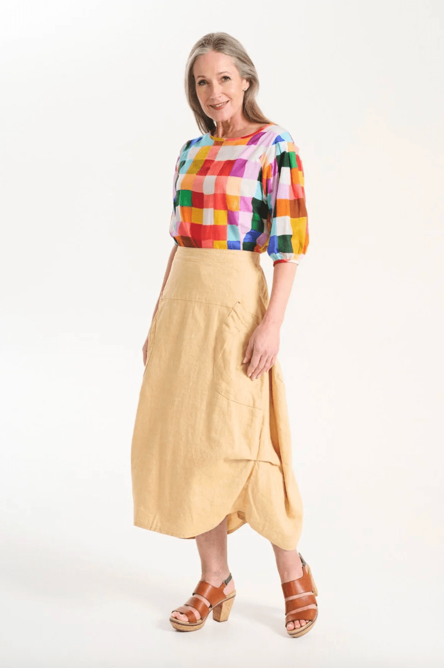Olga De Polga Milwaukee Venice Beach Skirt Butter in Linen