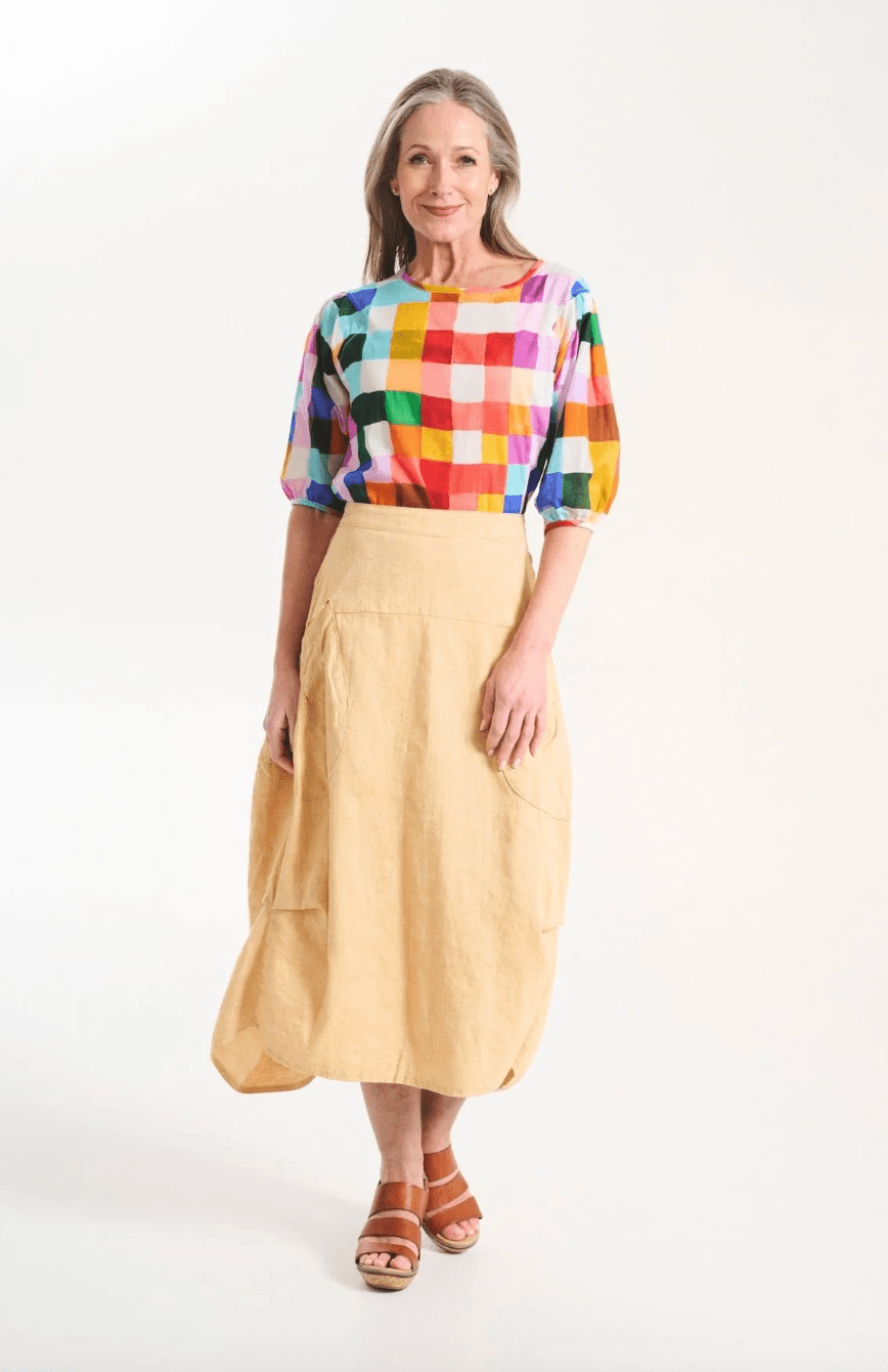 Olga De Polga Milwaukee Venice Beach Skirt Butter in Linen