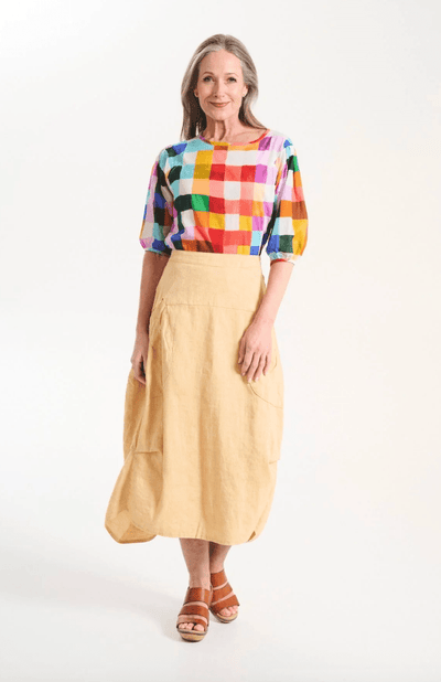 Olga De Polga Milwaukee Venice Beach Skirt Butter in Linen