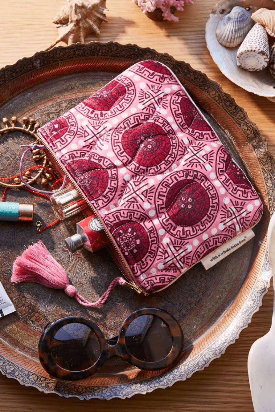 Sage and Clare Gabriella Pouch Hibiscus