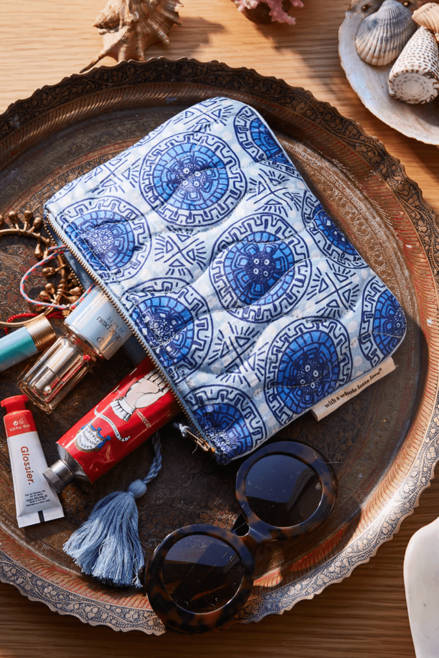 Sage and Clare Gabriella Pouch Azure